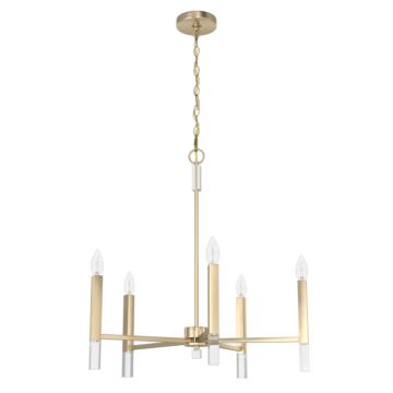Hunter Sunjai 5-Light Chandelier in Alturas Gold