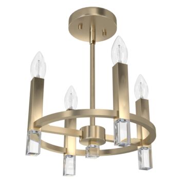Hunter Sunjai 4-Light Semi-Flush Mount in Alturas Gold