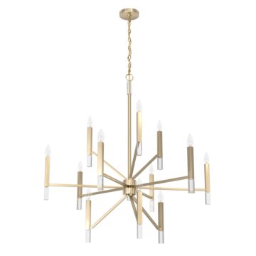 Hunter Sunjai 12-Light 3-Tier Chandelier in Alturas Gold