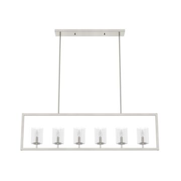 Kerrison 6-Light Linear Chandelier in Brushed Nickel