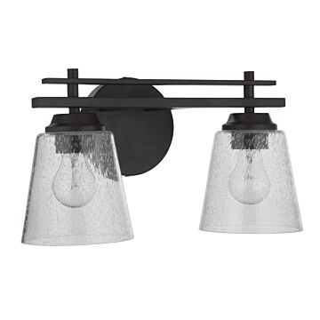 Drake Two Light Vanity in Flat Black by Craftmade