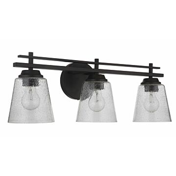 Drake Three Light Vanity in Flat Black by Craftmade