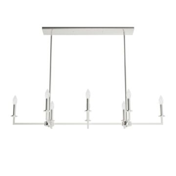 Bearden 8-Light Linear Chandelier in Brushed Nickel