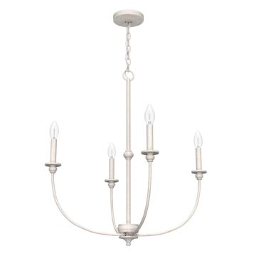 Hunter Southcrest 4-Light Chandelier in Distressed White