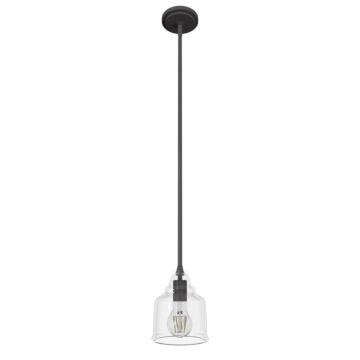 Hunter Dunshire Bell Clear Glass 1-Light 6 Inch Mini Pendant in Noble Bronze
