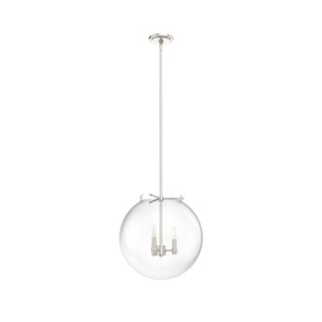 Hunter Sacha 3-Light Globe Pendant in Brushed Nickel