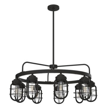 Hunter Starklake 9-Light Chandelier in Noble Bronze