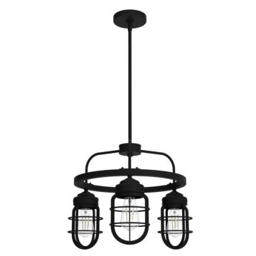 Hunter Starklake 3-Light Chandelier in Natural Iron