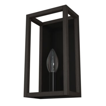 Hunter Squire Manor 1-Light Wall Sconce in Matte Black