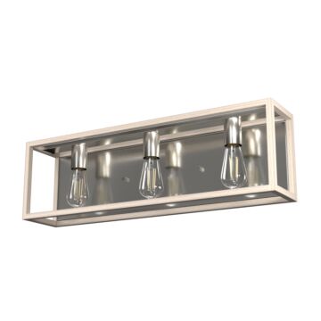 Hunter Squire Manor 3-Light Bathroom Vanity Light in Brushed Nickel