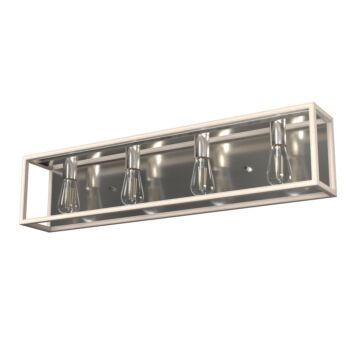 Hunter Squire Manor 4-Light Bathroom Vanity Light in Brushed Nickel