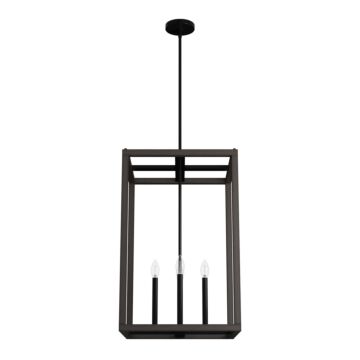 Hunter Squire Manor 4-Light Pendant in Matte Black