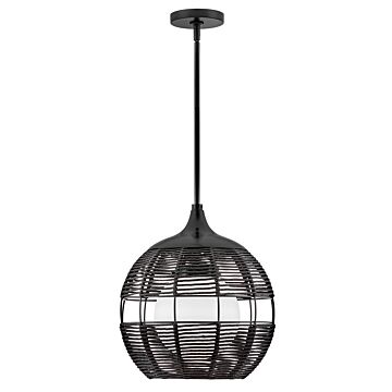 Maddox 1-Light Medium Orb Pendant in Black