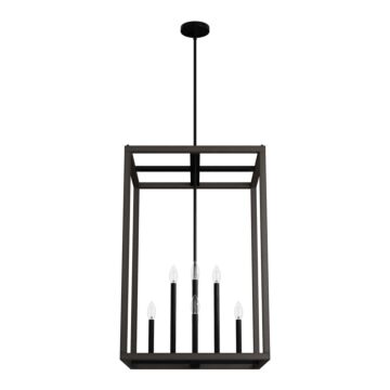 Squire Manor 8-Light Pendant in Matte Black