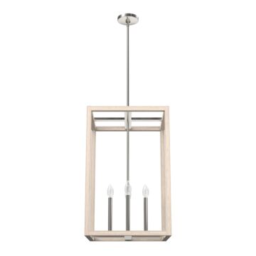 Hunter Squire Manor 4-Light Pendant in Brushed Nickel