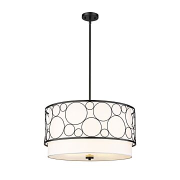 Z-Lite Kendall 4-Light Pendant Light In Matte Black