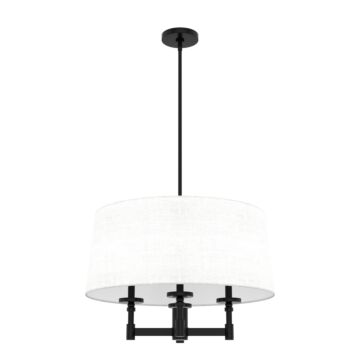 Hunter Briargrove 4-Light Shade Chandelier in Matte Black