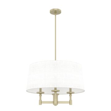 Hunter Briargrove 4-Light Shade Chandelier in Painted Modern Brass