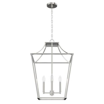 Hunter Laurel Ridge 4-Light Lantern Pendant in Brushed Nickel