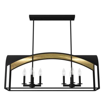 Hunter Dukestown 8-Light Linear in Natural Iron
