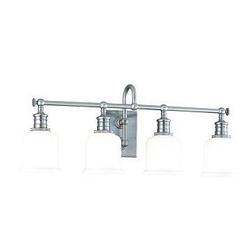 Keswick Four Light Bath Bracket in Satin Nickel by Hudson Valley