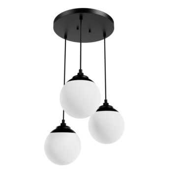 Hunter Hepburn 3-Light Round Cluster in Matte Black