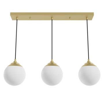 Hunter Hepburn 3-Light Linear Cluster in Painted Modern Brass