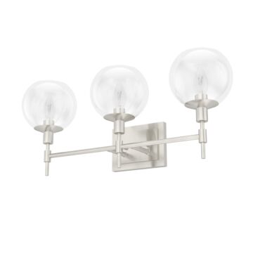 Hunter Xidane 3-Light Bathroom Vanity Light in Brushed Nickel