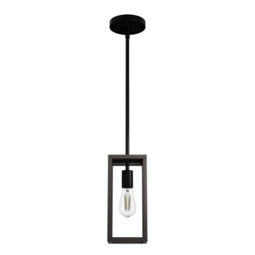 Hunter Squire Manor 1-Light Mini Pendant in Matte Black