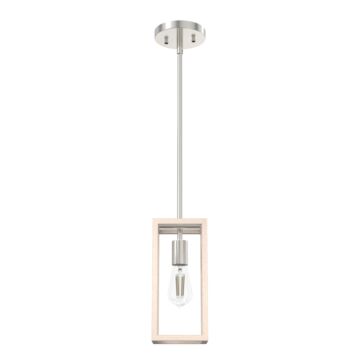 Hunter Squire Manor 1-Light Mini Pendant in Brushed Nickel