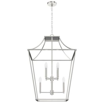 Hunter Laurel Ridge 8-Light Lantern Pendant in Brushed Nickel