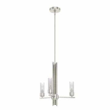 Hunter Gatz 3-Light Chandelier in Brushed Nickel