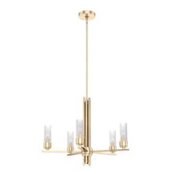 Hunter Gatz 5-Light Chandelier in Alturas Gold