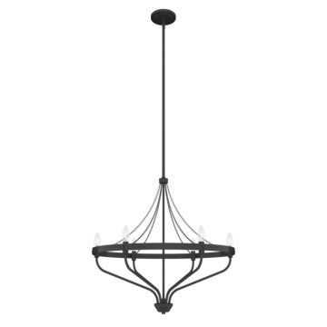 Hunter Merlin 6-Light Chandelier in Noble Bronze