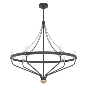 Hunter Merlin 7-Light Chandelier in Rustic Iron