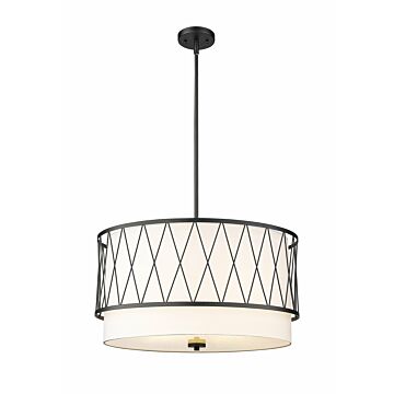 Z-Lite Dalton 4-Light Pendant Light In Matte Black