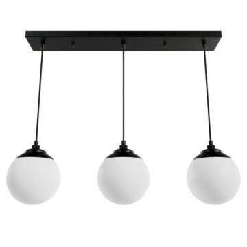 Hepburn 3-Light Linear Cluster in Matte Black