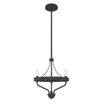 Hunter Merlin 3-Light Small Chandelier in Noble Bronze