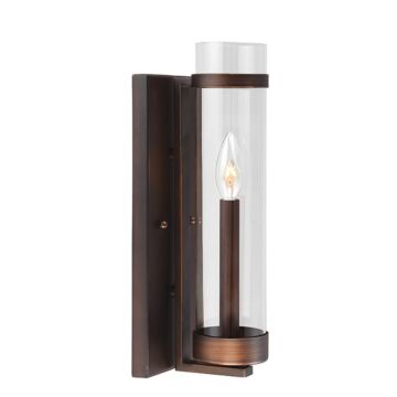 Milan One Light Wall Sconce in Rubbed Bronze by Millennium