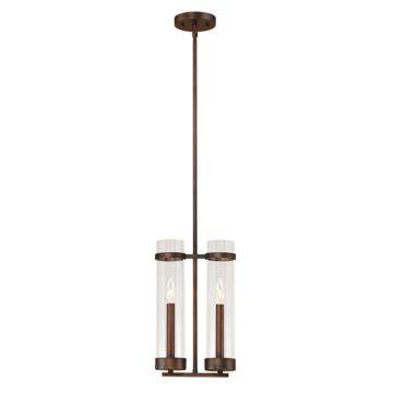 Millennium Lighting Milan 2 Light Mini Pendant in Rubbed Bronze