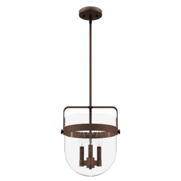 Hunter Karloff 3-Light Pendant in Textured Rust