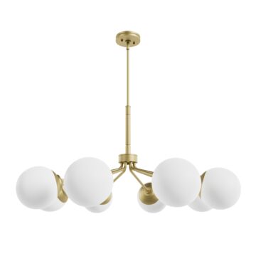 Hunter Hepburn 8-Light Chandelier in Painted Modern Brass