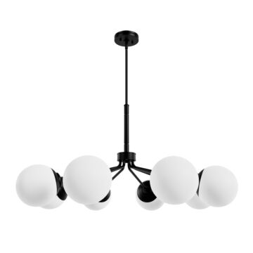 Hunter Hepburn 8-Light Chandelier in Matte Black