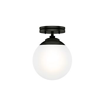 Hepburn 1-Light Semi-Flush Mount in Matte Black