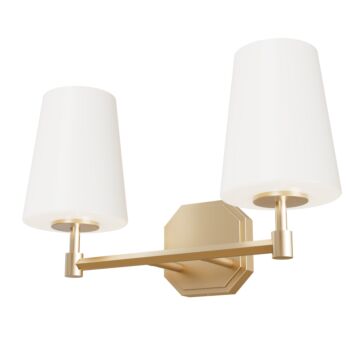 Hunter Nolita 2 light vanity in Alturas Gold