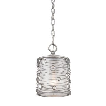 Joia One Light Mini Pendant in Peruvian Silver by Golden