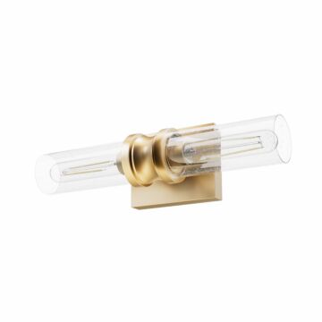 Hunter Lenlock 2-Light Bathroom Vanity Light in Alturas Gold