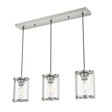Hunter Astwood 3-Light Cluster Linear in Polished Nickel