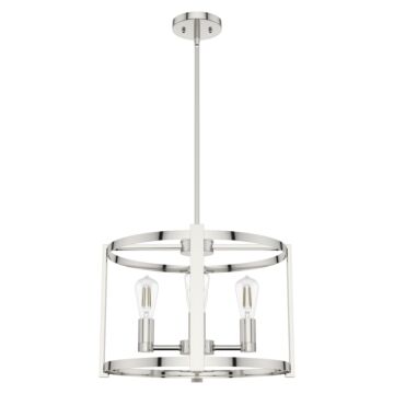 Hunter Astwood 4-Light Chandelier in Polished Nickel