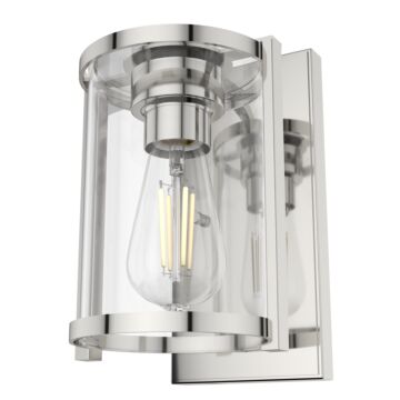 Hunter Astwood 1-Light Wall Sconce in Polished Nickel